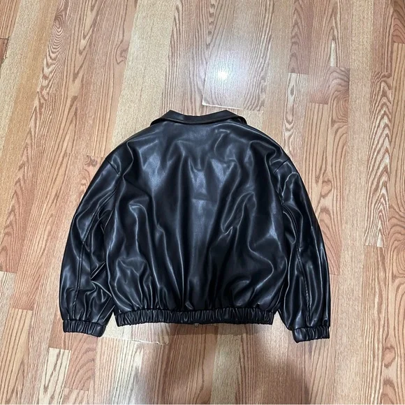 Black Faux Leather Jacket - Picture 5 of 5